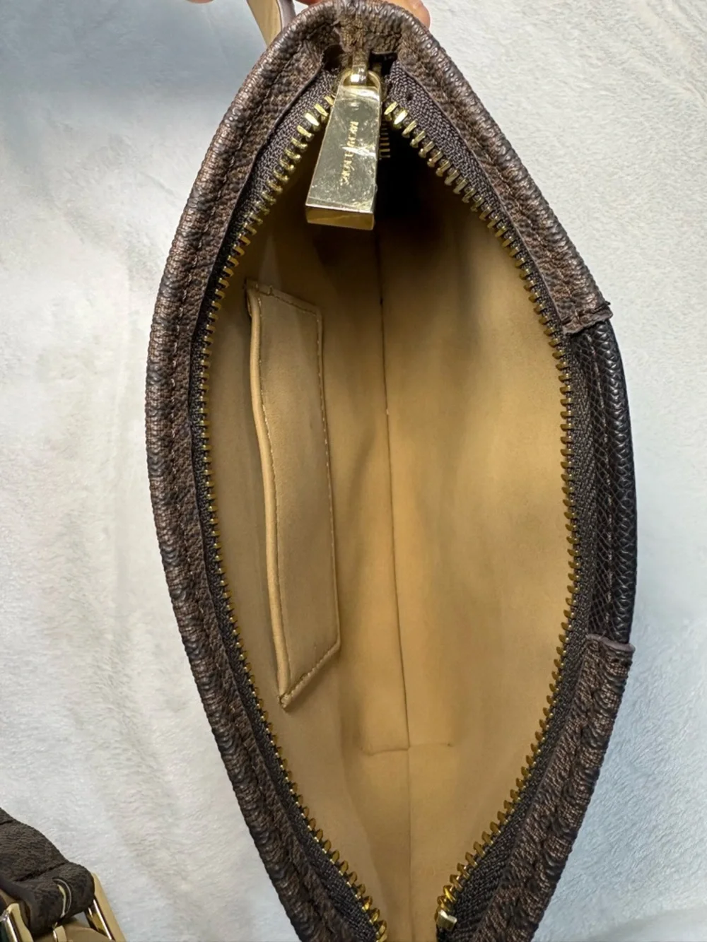 Michael Kors Brown and Black MK Logo Belt Bag